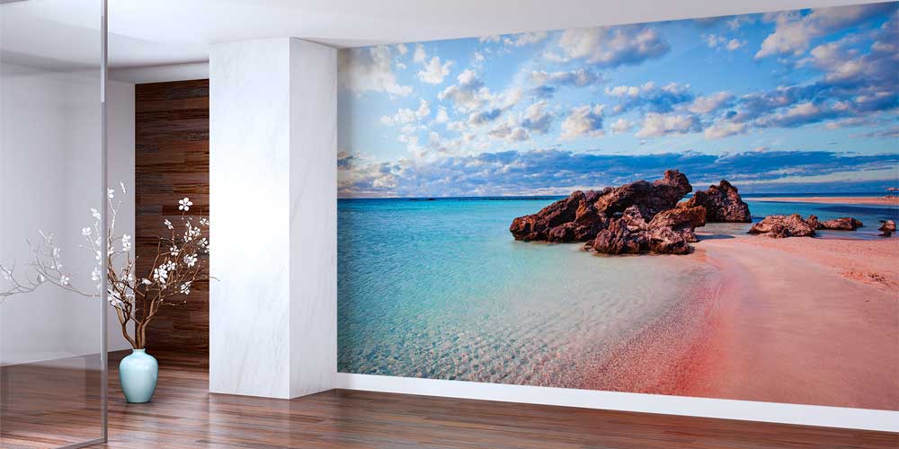 Kayalık Kıyı ve Sakin Deniz Manzaralı Doğa Duvar Kağıdı 13041