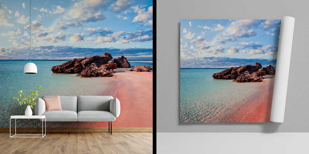 Kayalık Kıyı ve Sakin Deniz Manzaralı Doğa Duvar Kağıdı 13041