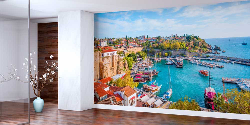 wallpaper-wall-decoration-11534-01 Tarihi Liman ve Kale Manzaralı Duvar Kağıdı 11534