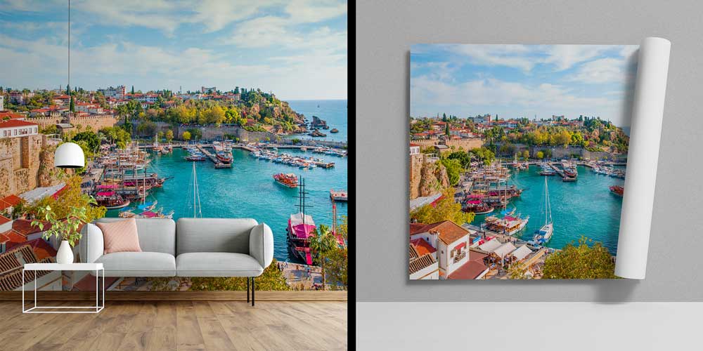 wallpaper-wall-decoration-11534-04 Tarihi Liman ve Kale Manzaralı Duvar Kağıdı 11534