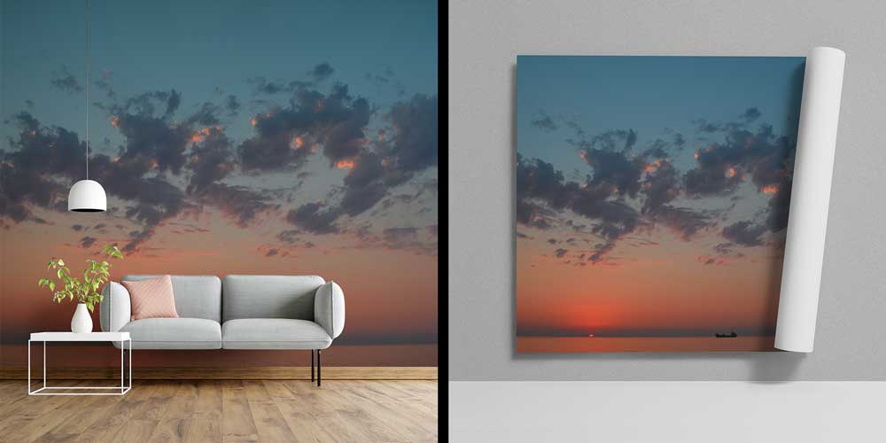 Gün Batımı ve Deniz Ufku Doğa Manzarası Duvar Kağıdı 11595