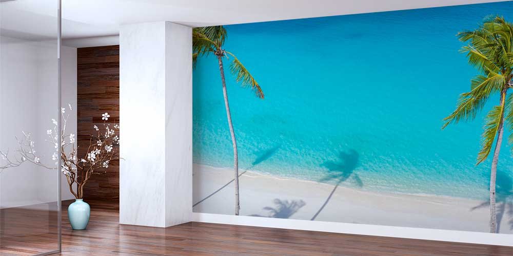 Tropik Sahil ve Turkuaz Deniz Duvar Kağıdı 12793