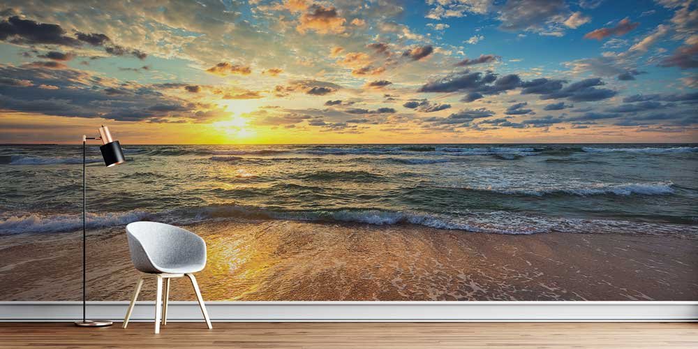 Gün Batımı Sahil Manzarası Duvar Kağıdı 12804