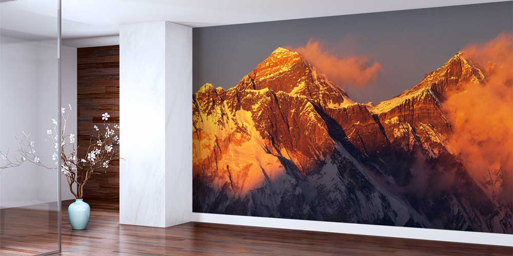 Sisler arasında uzanan Çin Seddi’nin panoramik manzara duvar kağıdı görünümü. 12830