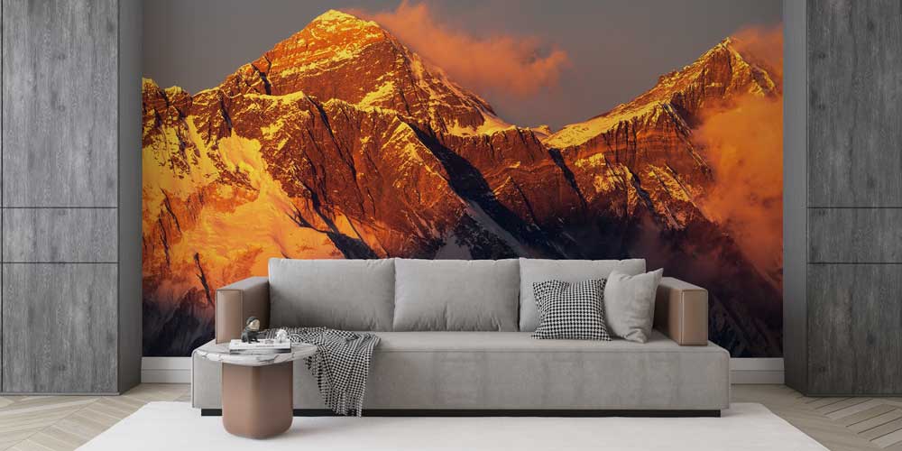 Sisler arasında uzanan Çin Seddi’nin panoramik manzara duvar kağıdı görünümü. 12830