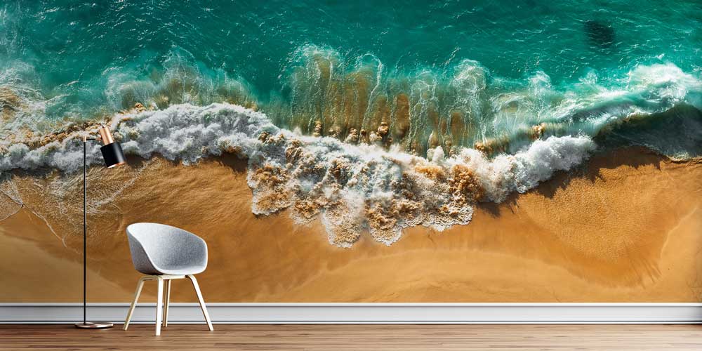 Okyanus Dalgaları ve Altın Sahil Duvar Kağıdı 12839