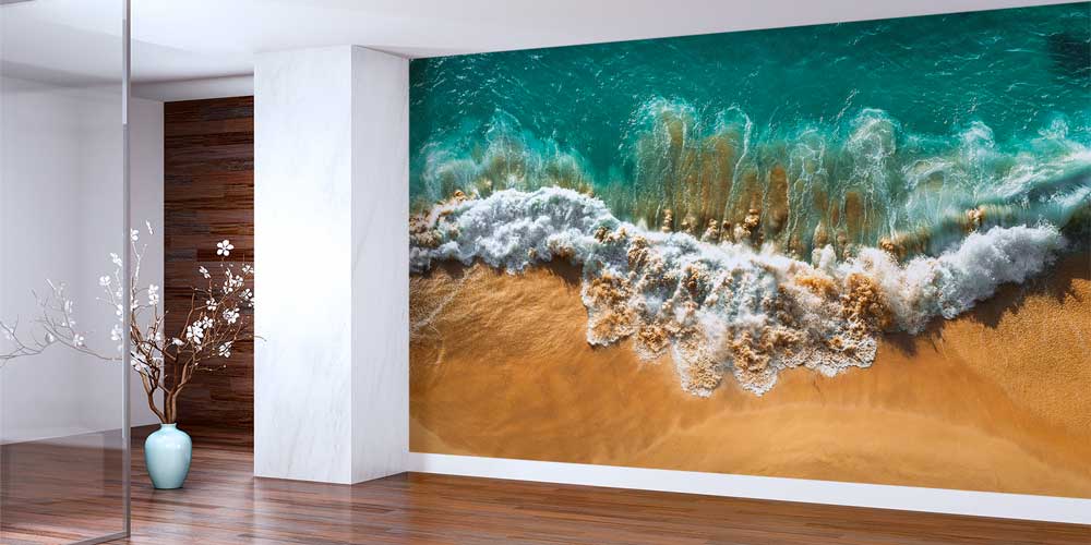 wallpaper-wall-design-12839-01 Okyanus Dalgaları ve Altın Sahil Duvar Kağıdı 12839