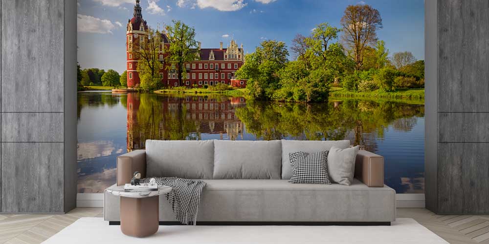 Göl Kenarı Şato Manzarası Duvar Kağıdı 12978