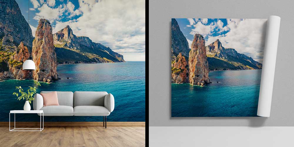 Kayalık Kıyılar ve Turkuaz Deniz Manzaralı Avrupa Duvar Kağıdı 13117