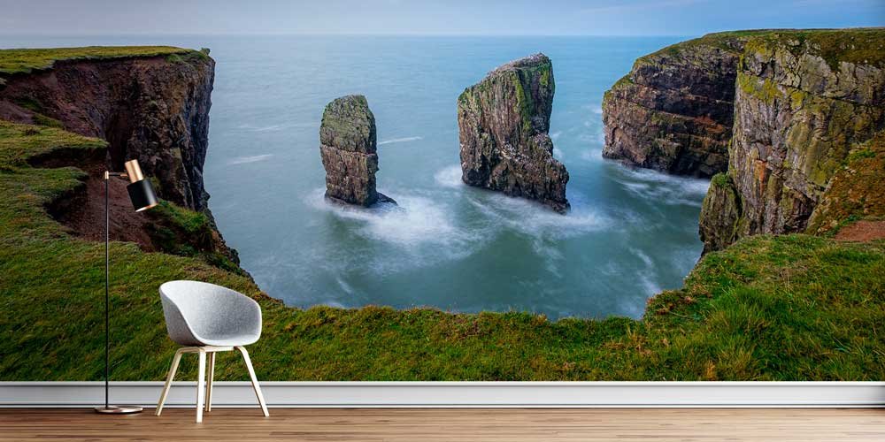 wallpaper-wall-design-13130-00 Okyanus Kıyısı Falez Kayalıkları Manzara Duvar Kağıdı 13130