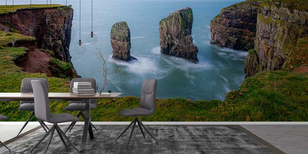 Okyanus Kıyısı Falez Kayalıkları Manzara Duvar Kağıdı 13130