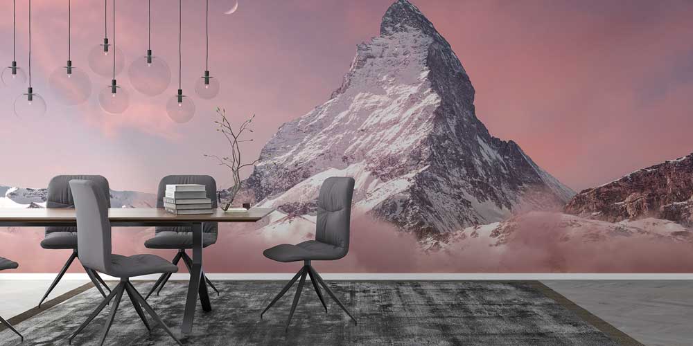 Matterhorn Dağı Gün Batımı Manzarası Duvar Kağıdı 13141