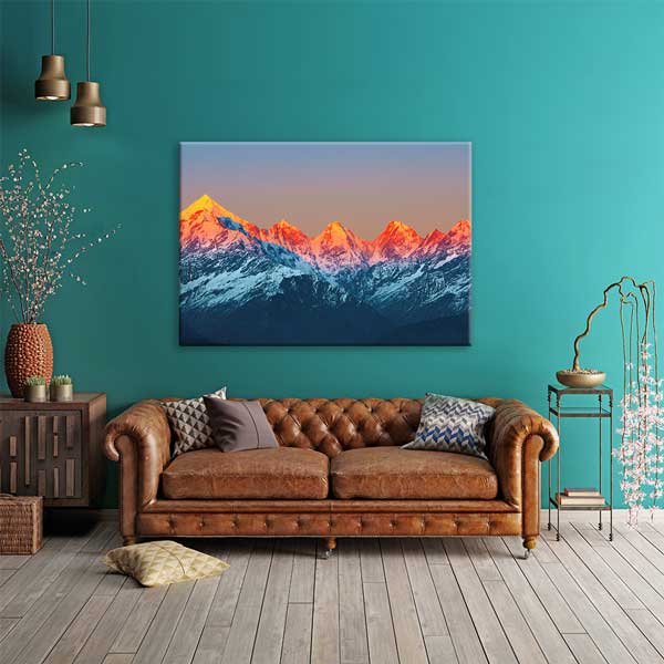 Himalaya Dağları Gün Batımı Kanvas Tablo – Fotoğraf Sanatı Duvar Dekoru 13318