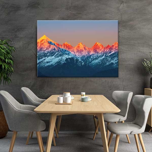 Himalaya Dağları Gün Batımı Kanvas Tablo – Fotoğraf Sanatı Duvar Dekoru 13318