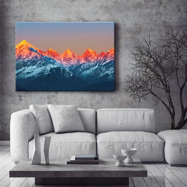 Himalaya Dağları Gün Batımı Kanvas Tablo – Fotoğraf Sanatı Duvar Dekoru 13318