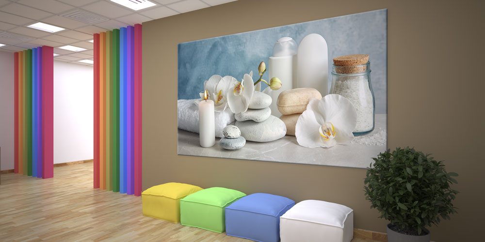 Spa Beyaz Orkide Huzur Duvar Dekoru – 7945-DK