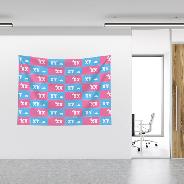 XX XY Cinsiyet Kromozomu Desenli Duvar Örtüsü 8398