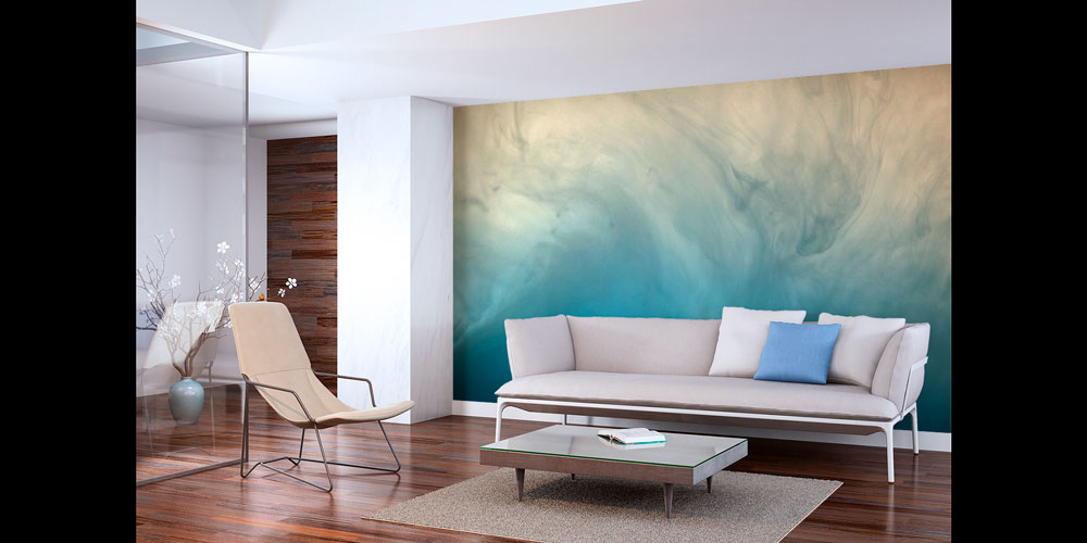 work-place-wall-design-7423-02 Soyut Duman Efektli Duvar Kağıdı 7423