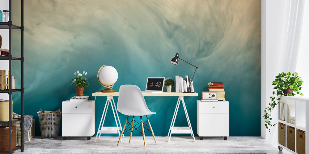 work-place-wall-design-7423-03 Soyut Duman Efektli Duvar Kağıdı 7423