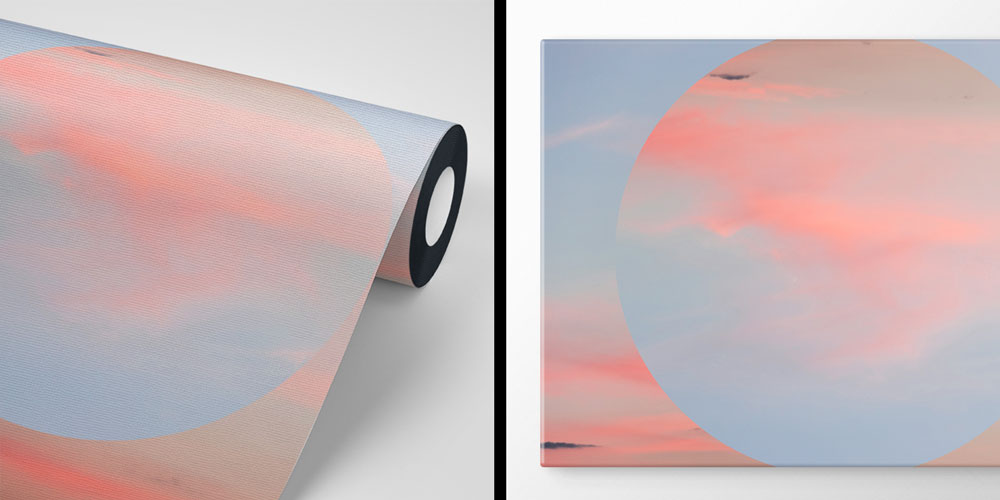 Pastel Güneş Soyut Duvar Kağıdı 7429