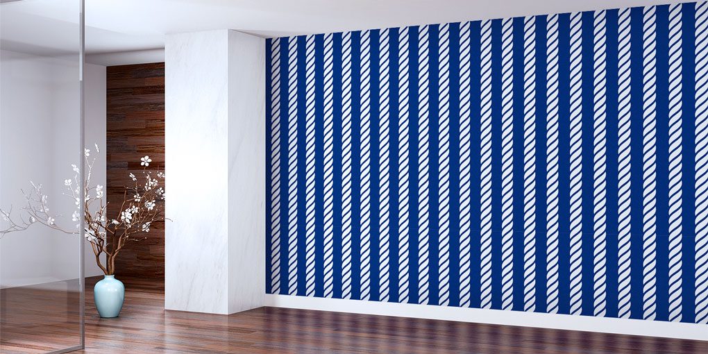 Dikey Halat Çizgili Marin Duvar Kağıdı 7442