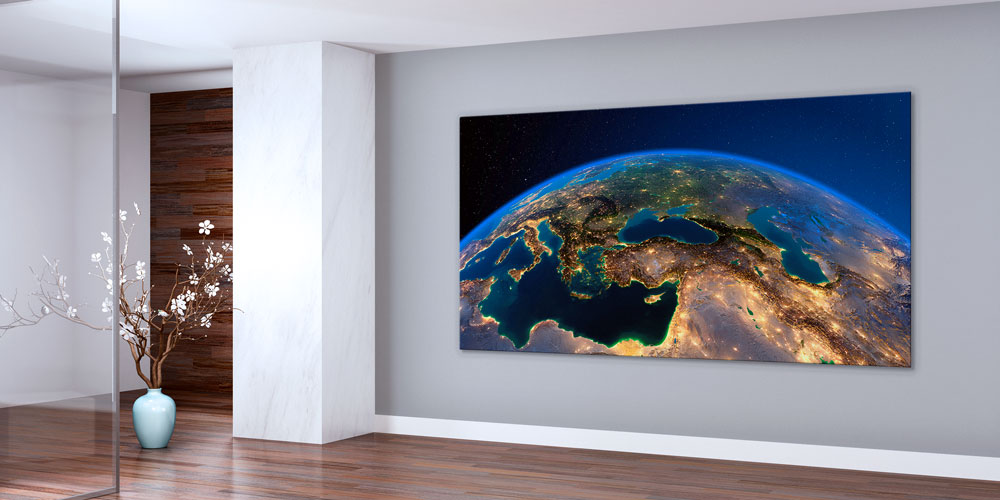 Bu büyük ebatlı duvar dekoru uzaydan Dünya nın 7846