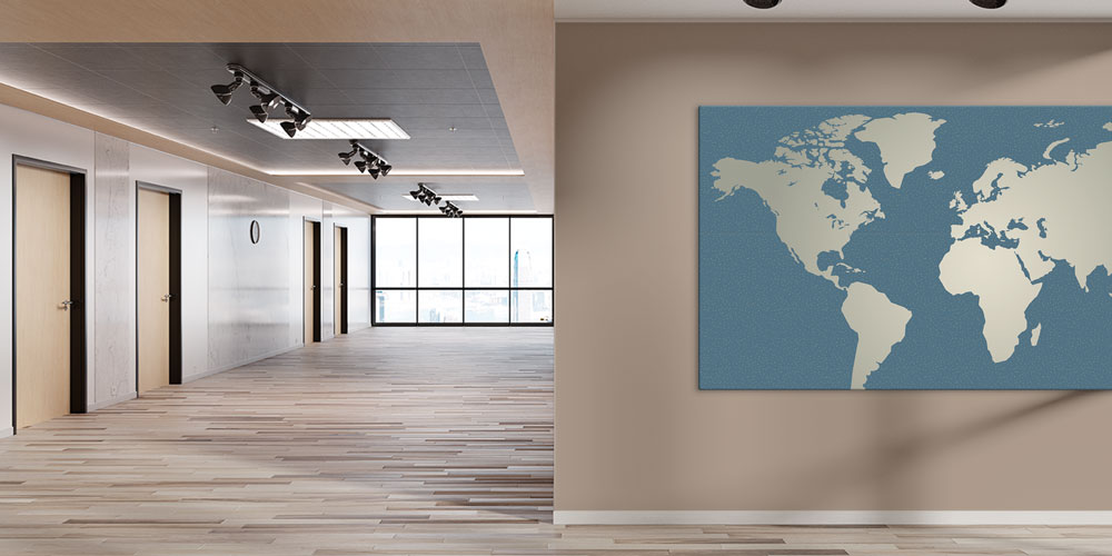 Bu büyük ebatlı duvar dekoru dünya haritası tasarımıyla 7842