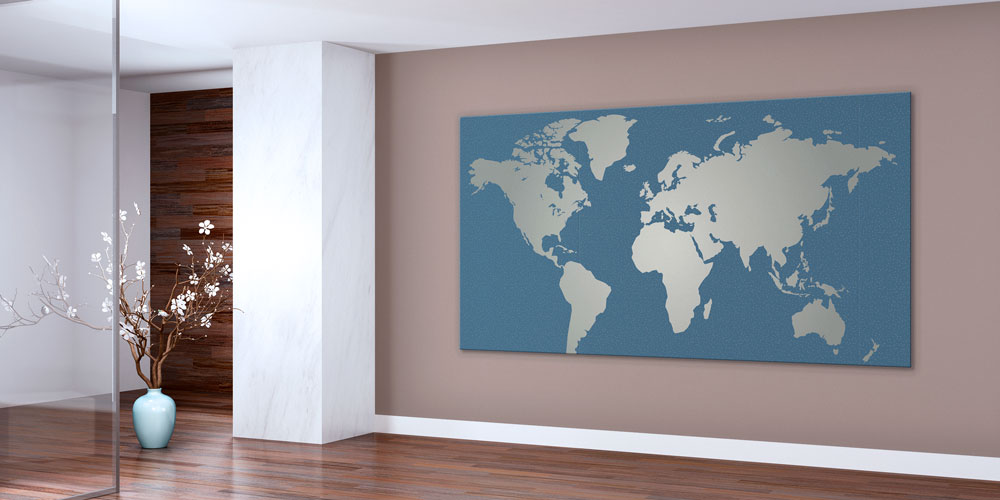 Bu büyük ebatlı duvar dekoru dünya haritası tasarımıyla 7842
