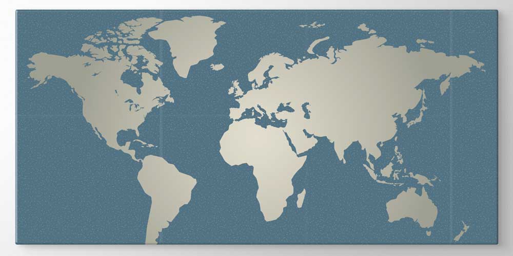 Bu büyük ebatlı duvar dekoru dünya haritası tasarımıyla 7842