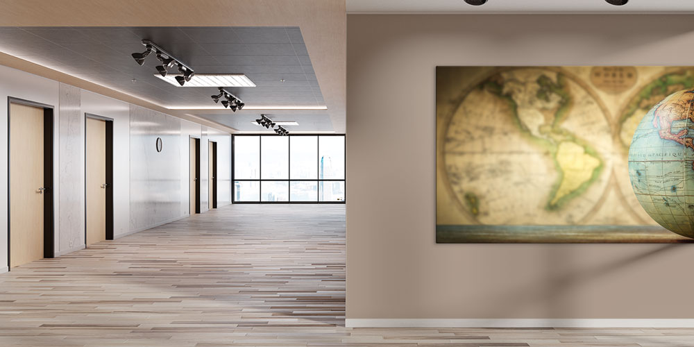 Bu büyük ebatlı duvar dekoru retro tarzda bir 7845