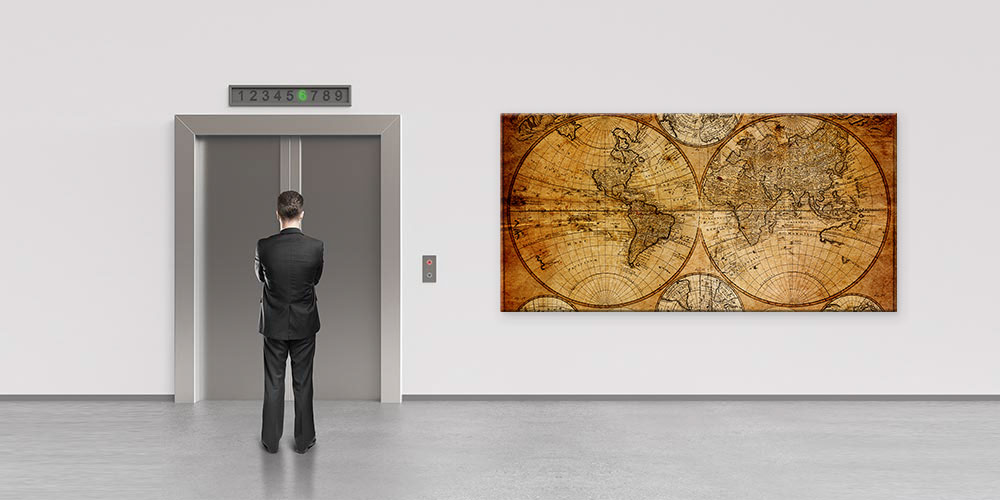 Bu büyük ebatlı duvar dekoru vintage dünya haritası 7847