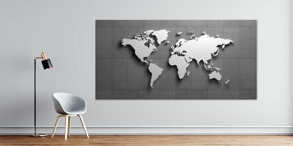 Bu büyük ebatlı duvar dekoru modern bir tasarım 7849