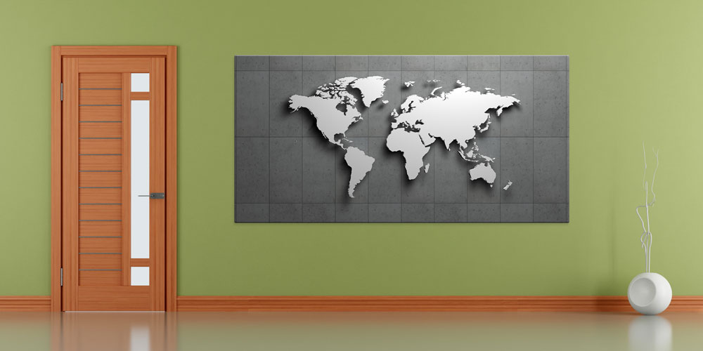 Bu büyük ebatlı duvar dekoru modern bir tasarım 7849