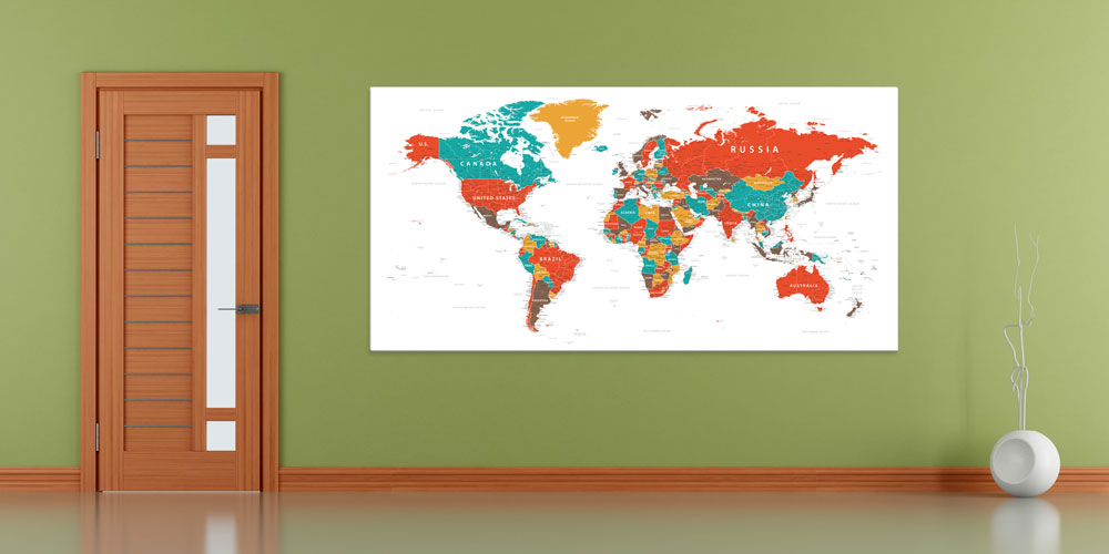 Bu büyük ebatlı duvar dekoru canlı ve dikkat 7851