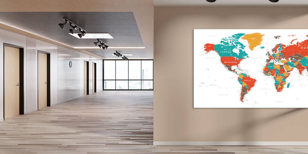 Bu büyük ebatlı duvar dekoru canlı ve dikkat 7851