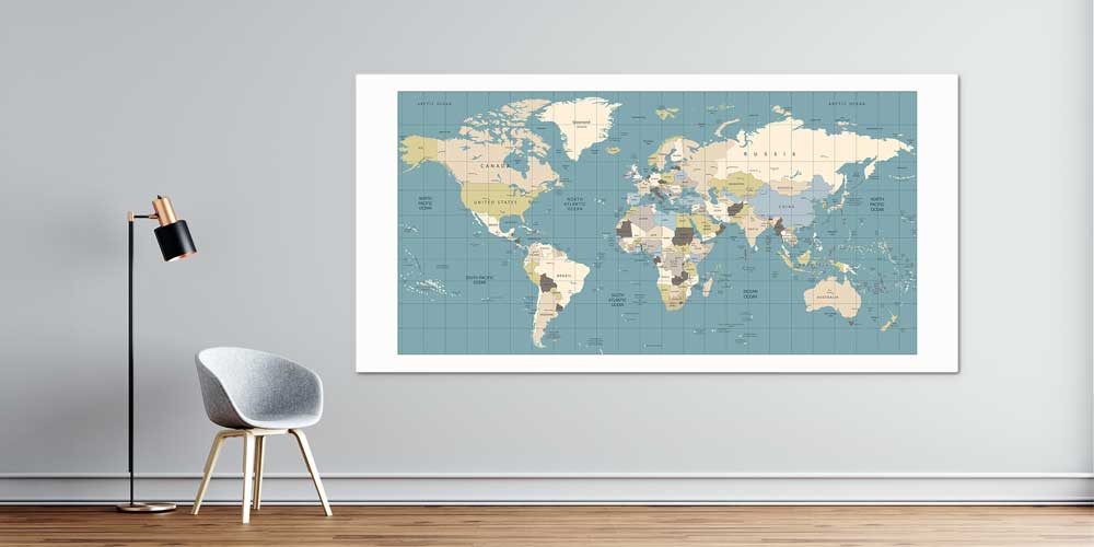 Bu büyük ebatlı duvar dekoru pastel tonlarda tasarlanmış 7852