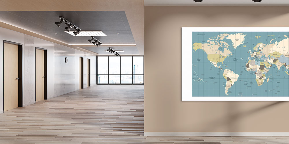 Bu büyük ebatlı duvar dekoru pastel tonlarda tasarlanmış 7852