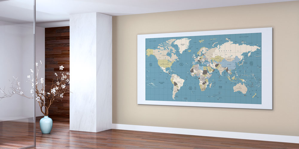 Bu büyük ebatlı duvar dekoru pastel tonlarda tasarlanmış 7852