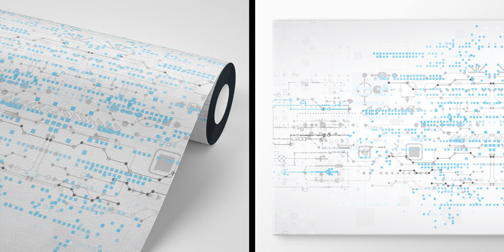 Minimal Dijital Ağ ve Veri Diyagramı Temalı Teknoloji Ofis Duvar Kağıdı 5388