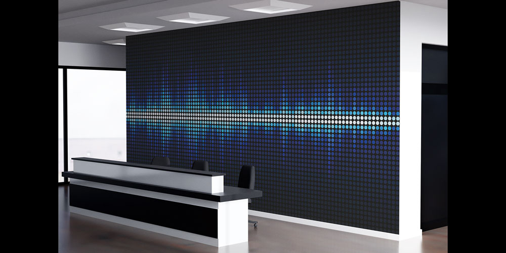 Dijital Ses Dalgası Tasarımlı Modern Duvar Kağıdı 5393