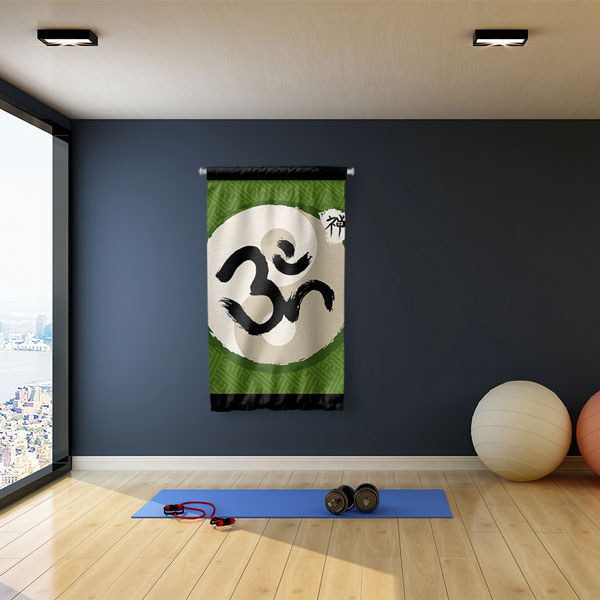 Om Sembolü Zen Duvar Flaması 5898