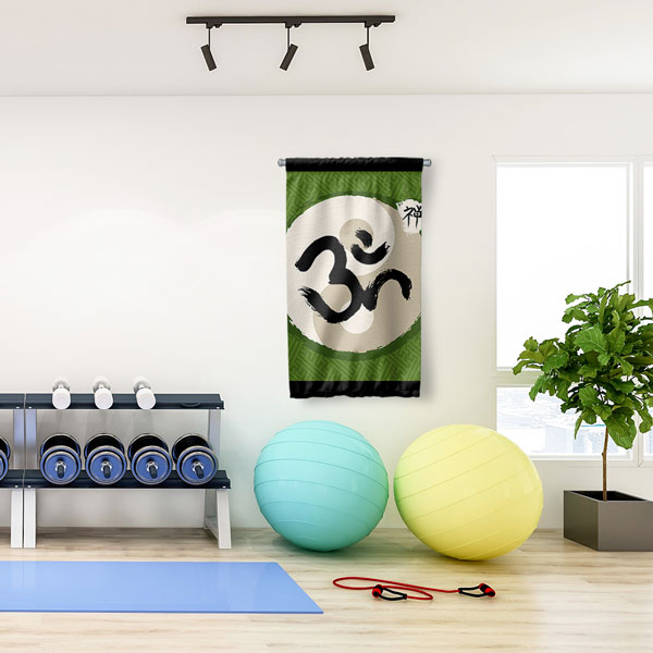 Om Sembolü Zen Duvar Flaması 5898